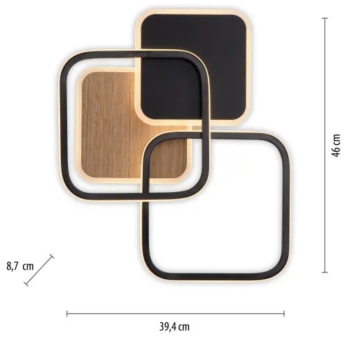 Leuchten Direkt 14117-78 - LED Stropné svietidlo SEVENT LED/36W/230V čierna/hnedá