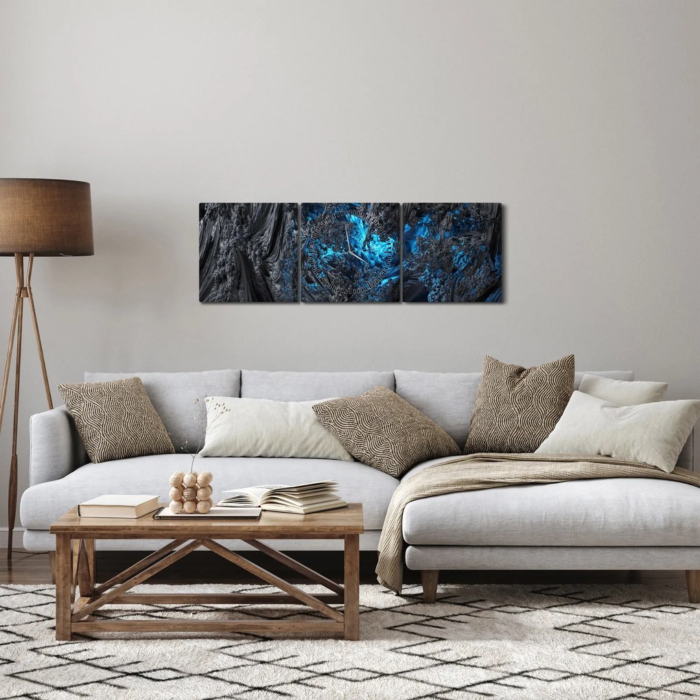 Obraz - Pohľad do vnútra (s hodinami) (90x30 cm)