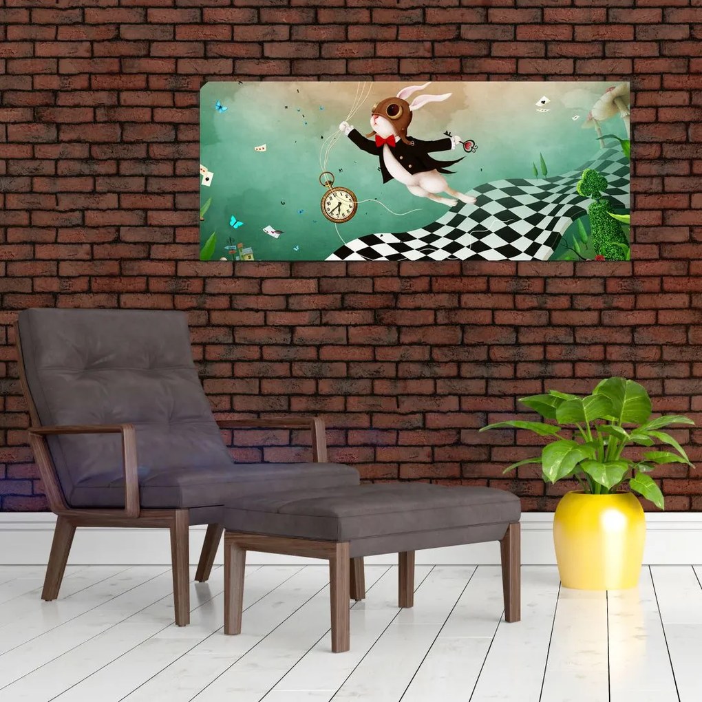 Obraz - Fantasy zajačik (120x50 cm)