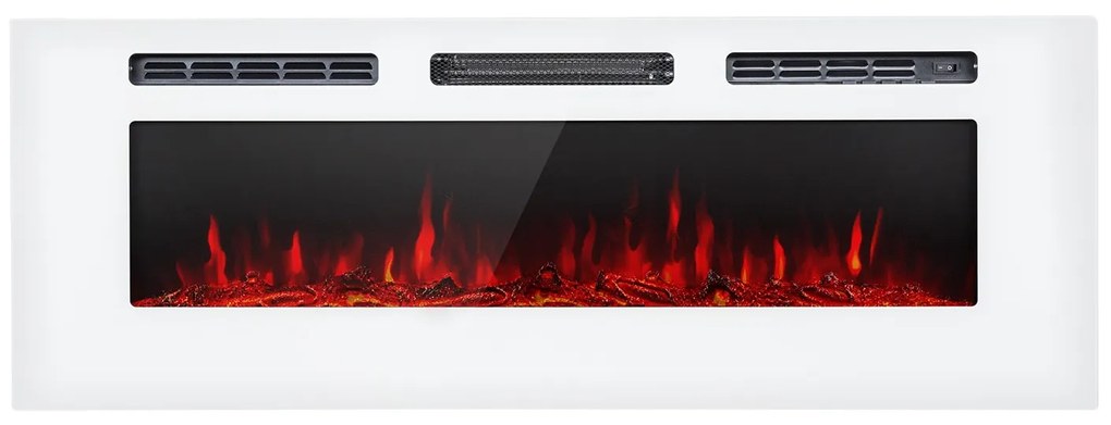 Klarstein Galeras, elektrický nástenný a vstavaný krb, 1800 W, LED, 3 farby, časovač