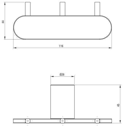 Deante ADR_0131 - Nástenný háčik ROUND lesklý chróm