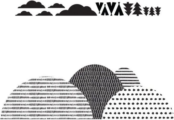 Samolepka do detskej izby severnej hory 155x50cm