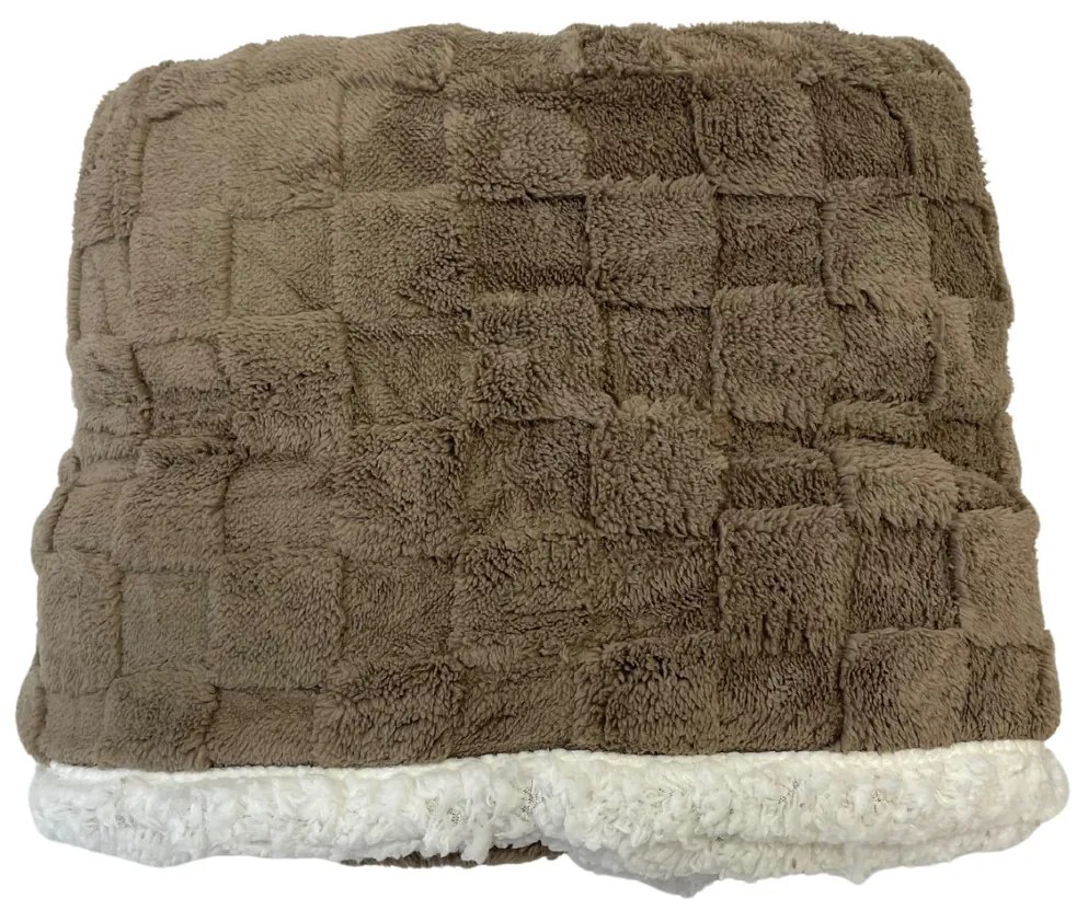 Deka luxury baranková z mikroplyšu Tmavo hnedá 200x230cm TiaHome