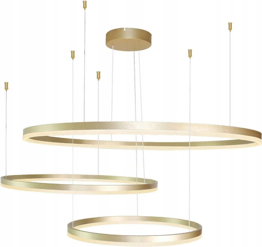 AZzardo AZ4708 závesné svietidlo Halo 100+80+60 zlatá