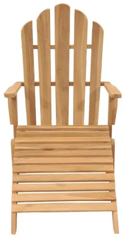vidaXL Stolička Adirondack s podnožkou teakové drevo-