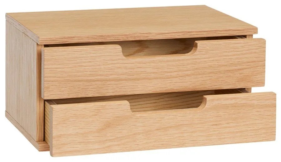 Závesný nočný stolík s poličkami v dekore duba v prírodnej farbe AtHand – Hübsch