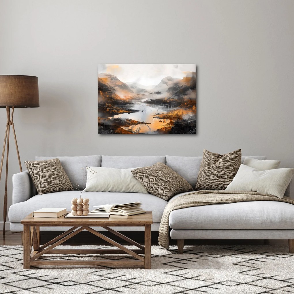 Obraz - Maľba horskej krajiny (70x50 cm)