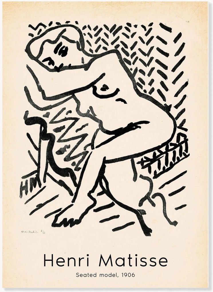 Plagát Henri Matisse - Seated Model