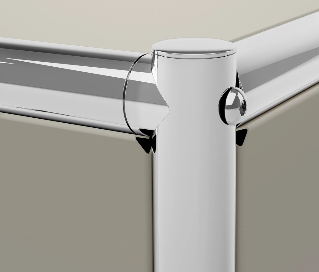 Kovový odkladací stolík »CN3« s 1 výklopným priečinkom, svetlosivý