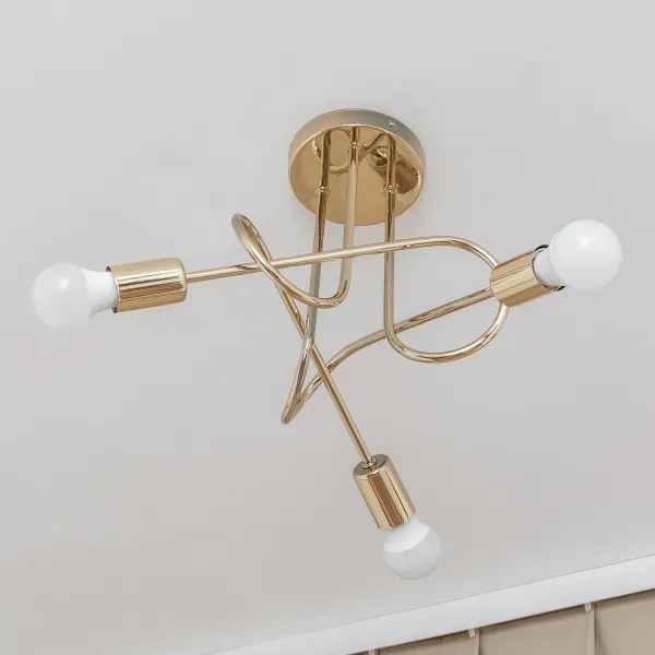 Prisadený luster OXFORD 3xE27/15W/230V zlatý