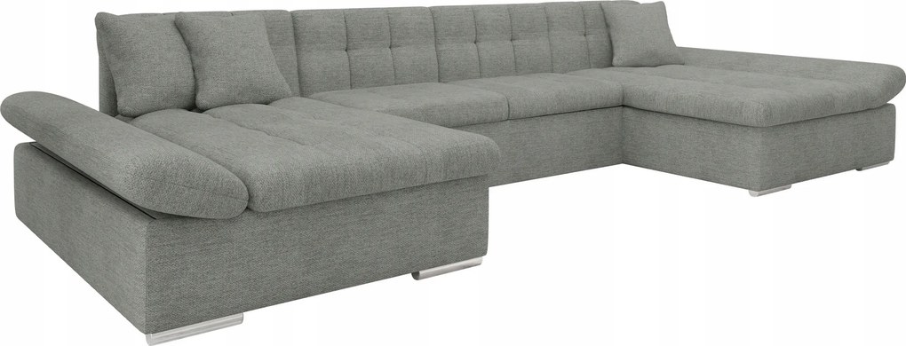 Rohová sedacia súprava Agnara (strieborná)