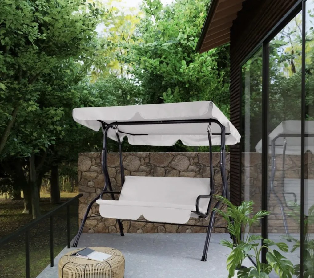 Záhradná hojdačka CANOPS svetlosivá