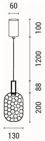 LED Luster na lanku PERFORATO LED/6,3W/230V 3000K lesklý chróm pr. 13 cm