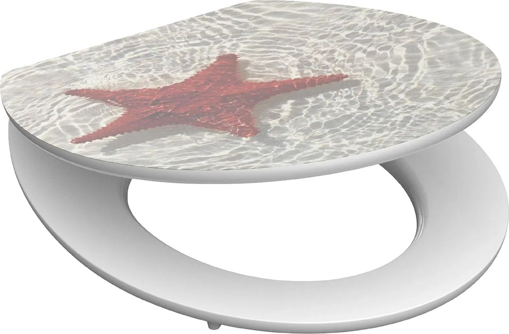 Eisl Sanitär WC sedadlo MDF Soft Close Red Starfish High Gloss 80541