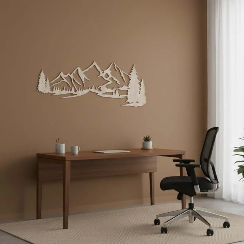 Drevený obraz Hory a les – moderná dekorácia na stenu | SENTOP FB-HDF0414