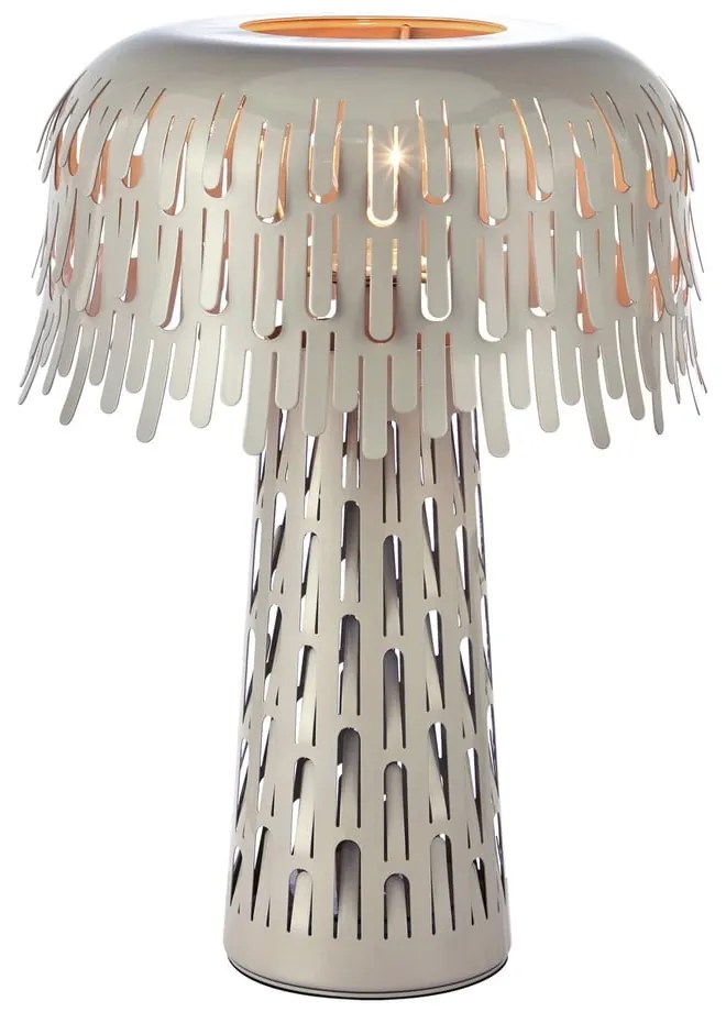 Sivobéžová stolová lampa s kovovým tienidlom (výška 38 cm) Verbera – Markslöjd