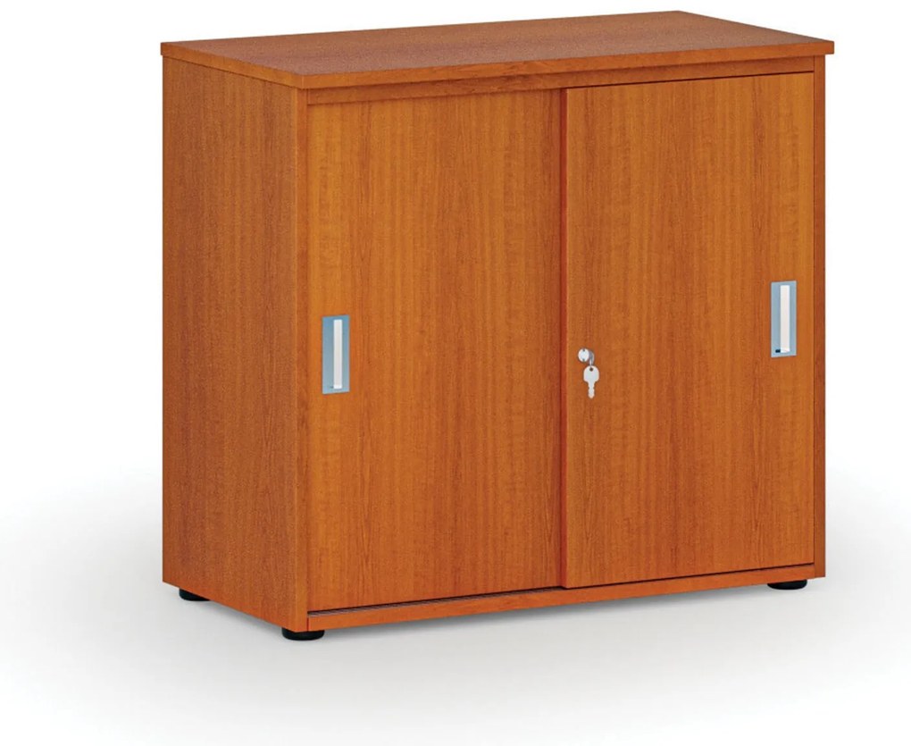 Kancelárska skriňa so zasúvacími dverami PRIMO WOOD, 800 x 420 x 740 mm, čerešňa