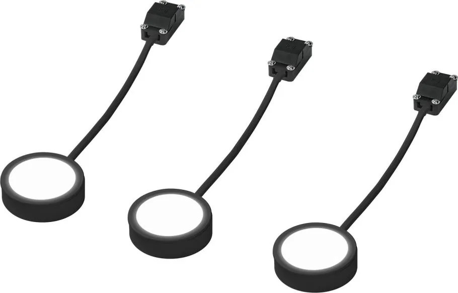 Osram - Sada 3× LED svietidiel pod kuchynskú linku UNDERCABINET LED/3W/230V 3000K čierna