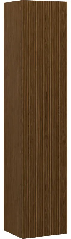 Mexen Rivel, kúpeľňový podstavec 35 cm, 1 dvierka, drážkovaný, orech, 91A21-03016-1-BF86