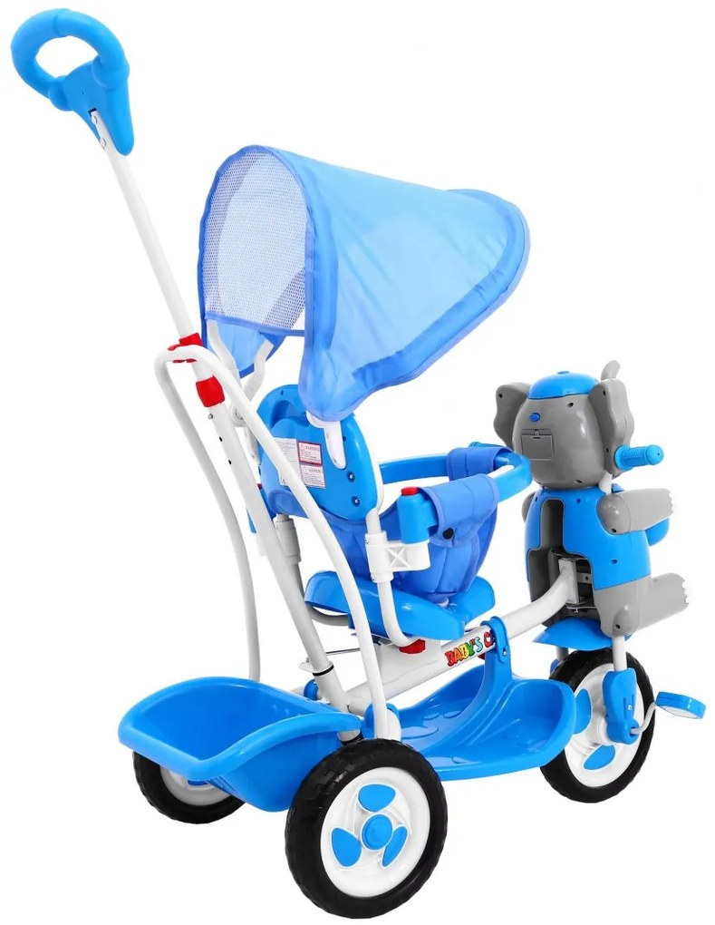 Trojkolesový bicykel Happy Blue Elephant B35-2