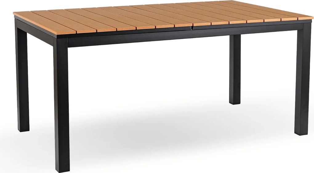 Záhradný stôl obdĺžnikový JOY 140 – 180 cm rozkladací dub/čierna