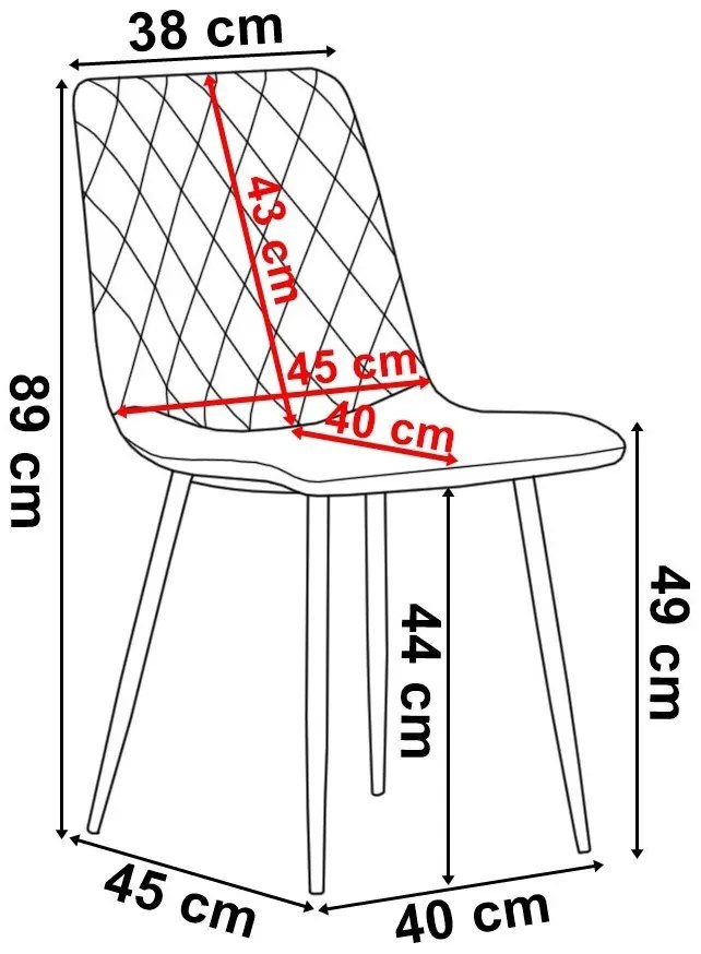 Čalúnená designová stolička ForChair II grafitová