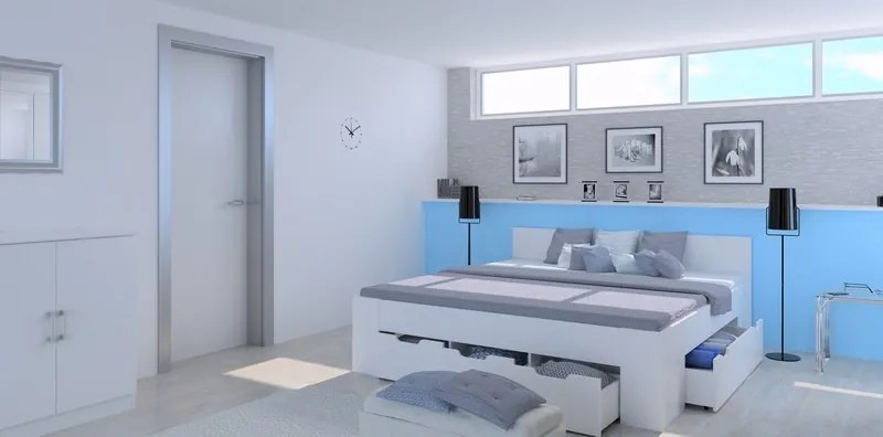 Posteĺ Astral 160x200 cm, biela