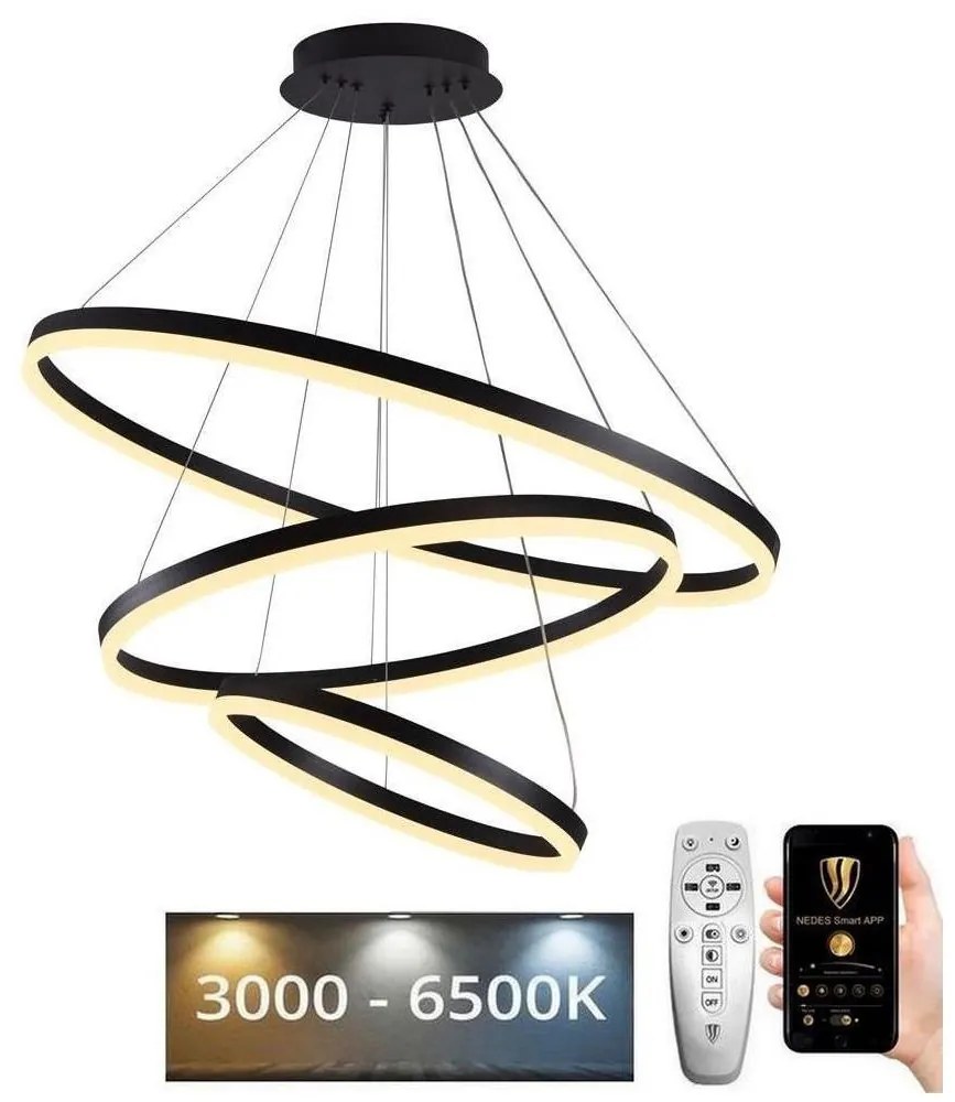 NEDES LED Stmievateľný luster na lanku LED/125W/230V 3000-6500K + diaľkové ovládanie ND3453