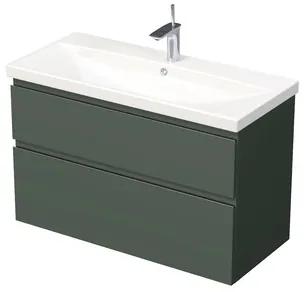 Kúpeľňová skrinka s umývadlom Intedoor LANDAU 100x65 cm zelená