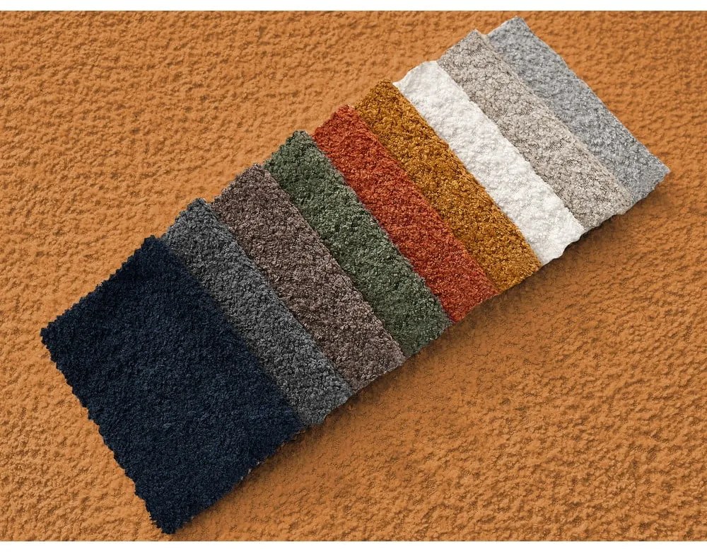 Kreslo z textílie buklé v horčicovej farbe Giorgia – Bobochic Paris