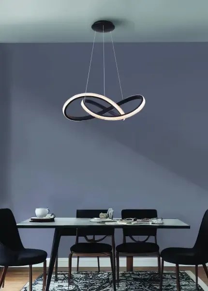 LED stmievateľný luster Infinity 80 Cct čierna s diaľkovým ovládaním