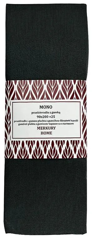 Napínacia plachta Mono bavlna antracit 90x200 + 25 Merkury Home