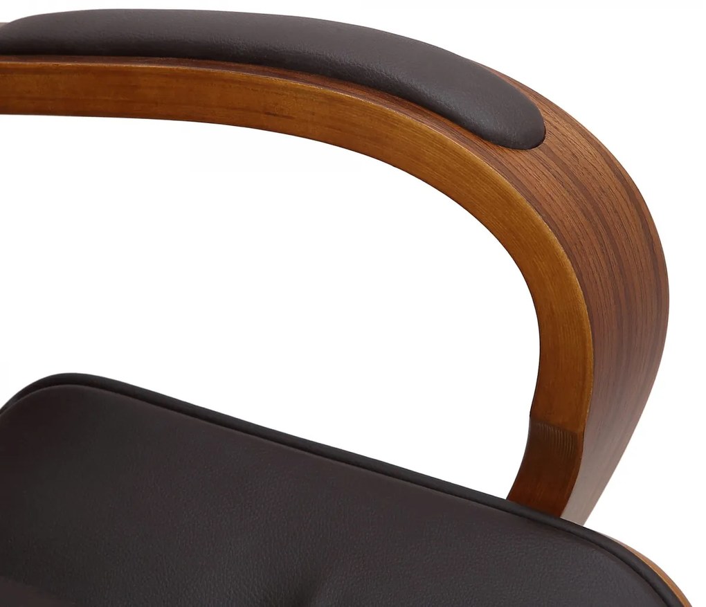 Design-Shop Kancelárska stolička Yankton - Orech / Hnedá