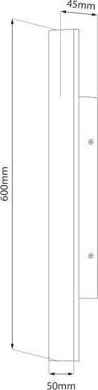 LED Vonkajšie nástenné svietidlo WOW LED/11W/230V 3000/4000/6000K 60 cm IP54 čierne