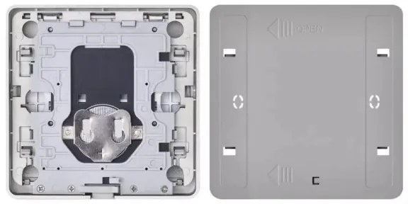 Vypínač 2-tlačidlový GoSmart 1xCR2430 Tuya čierna