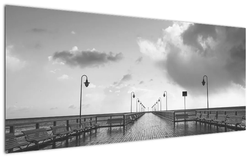 Obraz - Promenáda pri pobreží (120x50 cm)