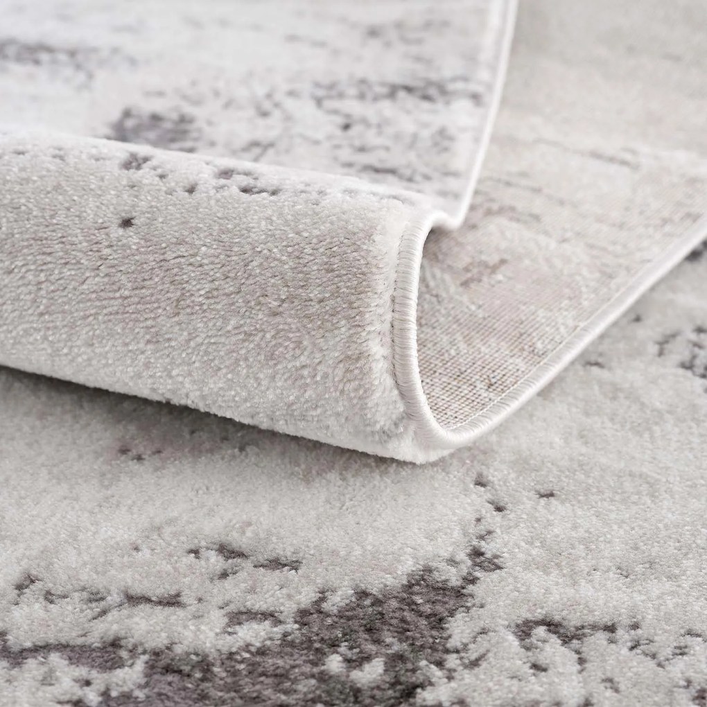 Dekorstudio Moderný okrúhly koberec CHIC 176 - sivý Priemer koberca: 120cm