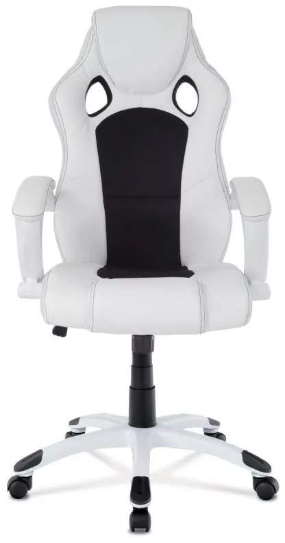Ergonomické herné kreslo čiernobielej farby