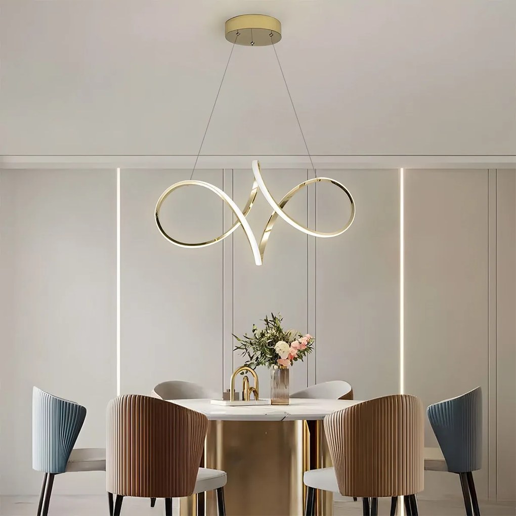 Toolight Toolight, LED závesné svietidlo, 50W, 4000K, 4000lm, G081-1CP, zlatá, OSW-09740