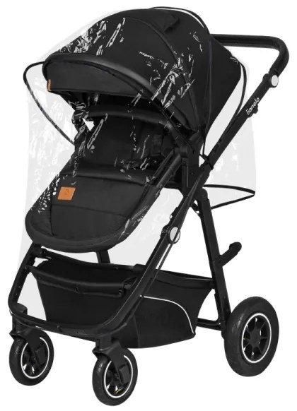 Lionelo - Kombinovaný kočík 3v1 BIANKA Black Onyx