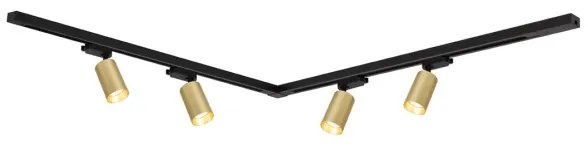 Bodové svietidlo v lištovom systéme PIPE 4xGU10/10W/230V zlatá/čierna