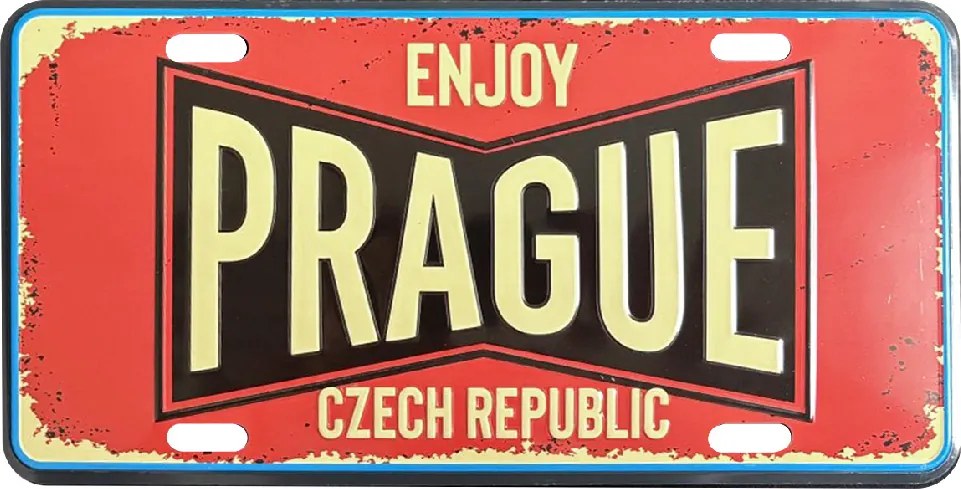 GiftyCity Plechová ceduľa Prague