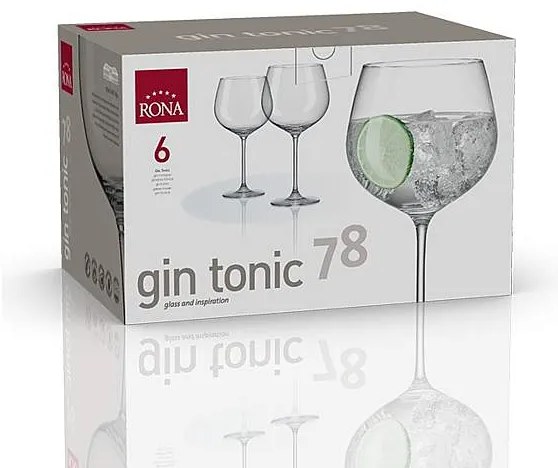 Rona Poháre Gin & Tonic 780 ml, 6 ks