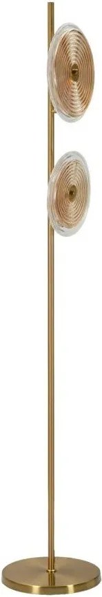 Stojacia lampa v zlatej farbe so skleneným tienidlom (výška 170 cm) Venice – Mauro Ferretti