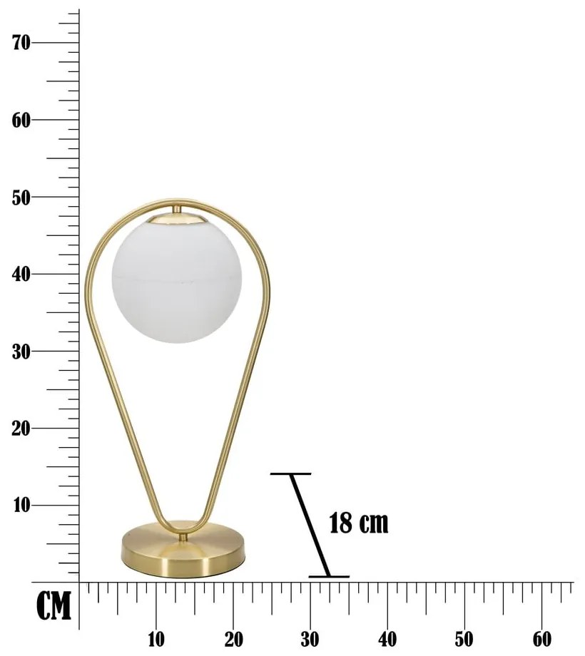 Stolová lampa v zlatej farbe Mauro Ferretti Glamy Drop