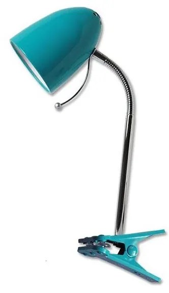 Aigostar - Stolná lampa s klipom 1xE27/11W/230V modrá/chróm