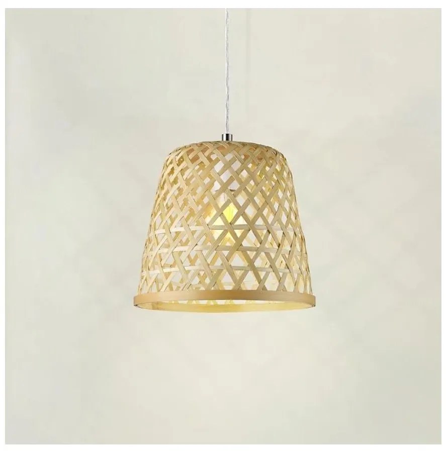 Eglo 55696 - Závesný luster KIRKCOLM 1xE27/60W/230V béžový