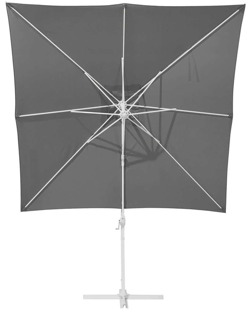 Konzolový slnečník 250 x 250 cm sivý MONZA Beliani