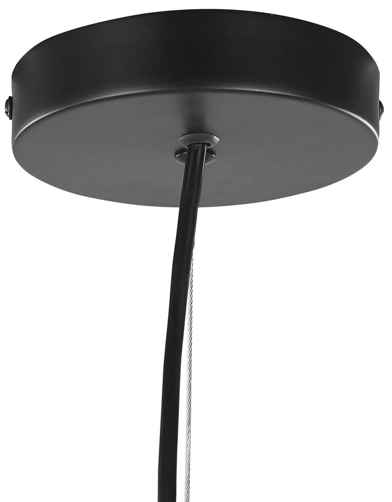 Závesná lampa z ľahkého kovu 15 svetiel čierna BALAGAS Beliani