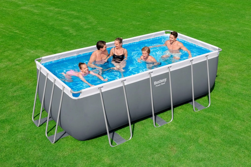 BESTWAY Power Steel Bazénový set 412 x 201 x 122 cm, kartušová filtrácia 56456